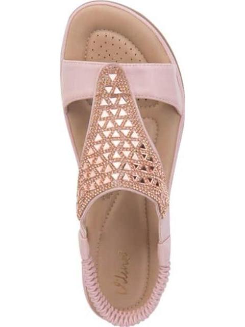 SANDALIA CONFORT CON BRILLOS ROSA VI LINE