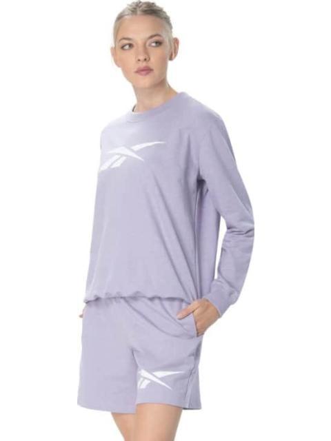 CONJUNTO 2 PIEZAS SET CREW SHORT BIG VECTOR MORADO REEBOK