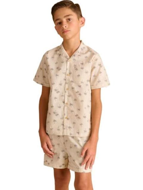 CONJUNTO DE LINO ESTAMPADO MARFIL NEXT CO