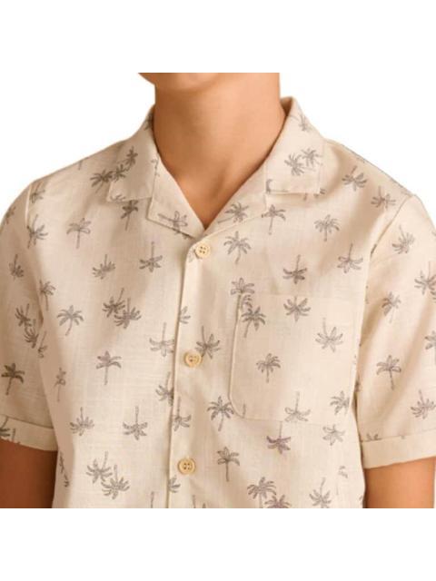 CONJUNTO DE LINO ESTAMPADO MARFIL NEXT CO