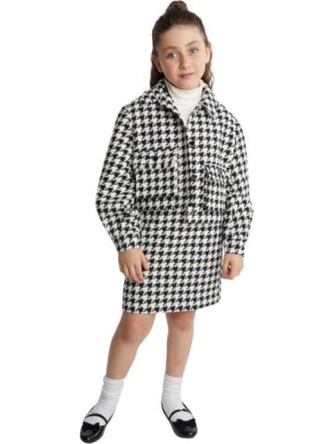 CONJUNTO SACO Y FALDA BLANCO/NEGRO HOLLY LAND KIDS