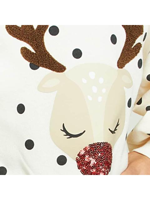 CONJUNTO SUDADERA Y LEGGINGS BEIGE/HUESO HOLLY LAND KIDS