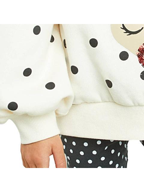 CONJUNTO SUDADERA Y LEGGINGS BEIGE/HUESO HOLLY LAND KIDS