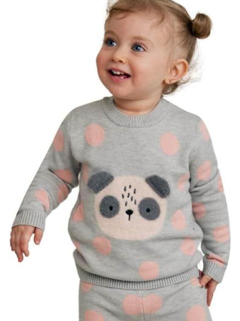 CONJUNTO TEJIDO GRIS HOLLY LAND BABY