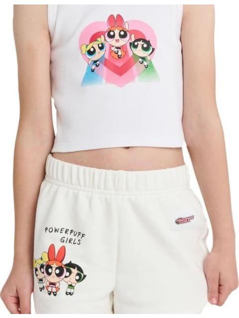 CONJUNTO TRAJE CONJUNTO 2 PZAS PLAYERA Y SHORT BLANCO LAS CHICAS SUPER PODEROSAS