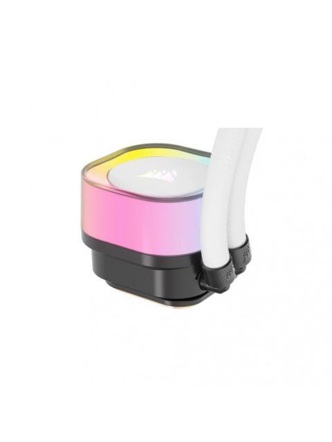 CORSAIR ICUE LINK H100I RGB AIO ENFRIAMIENTO LIQUIDO PARA CPU 2X 120MM HASTA 2400RPM BLANCO