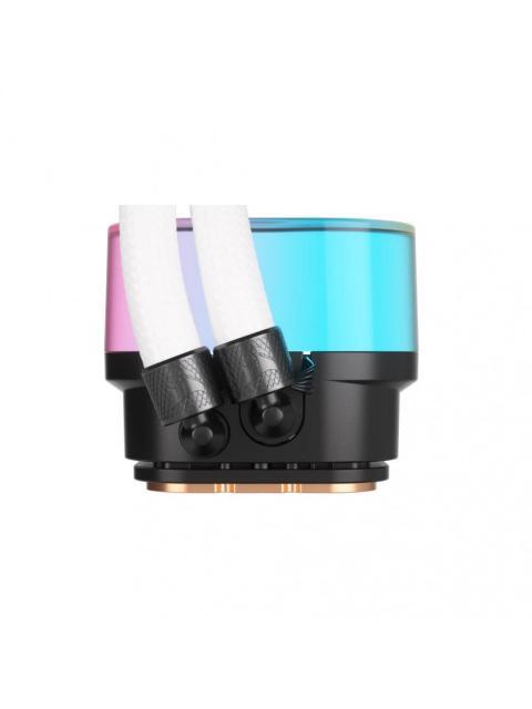 CORSAIR ICUE LINK H100I RGB AIO ENFRIAMIENTO LIQUIDO PARA CPU 2X 120MM HASTA 2400RPM BLANCO
