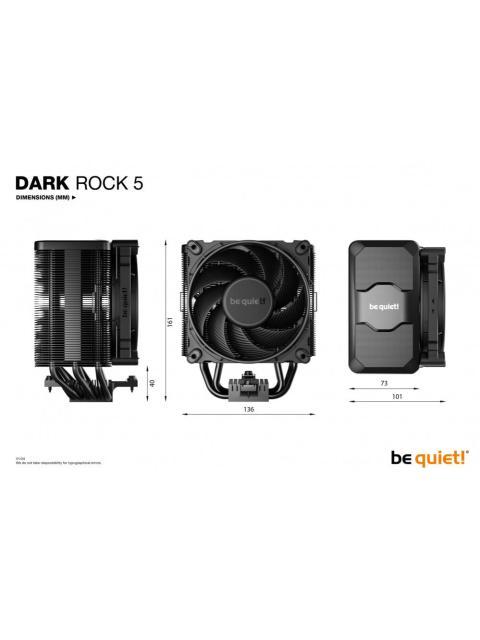DISIPADOR CPU BE QUIET! DARK ROCK 5 120MM HASTA 2100RPM NEGRO