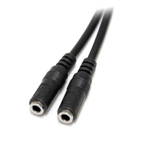 STARTECH  ADAPTADOR MINI-JACK 3.5MM 3-PIN MACHO - 2X MINI-JACK 3-PIN HEMBRA 20CM