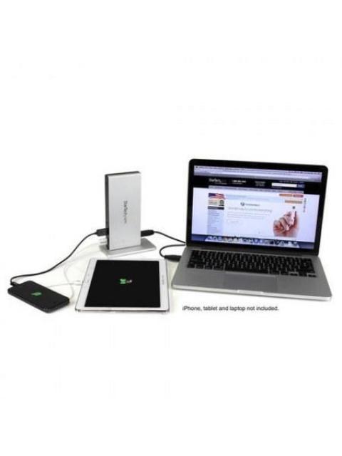 STARTECH  REPLICADOR DE PUERTOS UNIVERSAL USB 3.0 PARA LAPTOP CON DVI DOBLE Y ETHERNET GIGABIT CON ADAPTADORES HDMI VGA