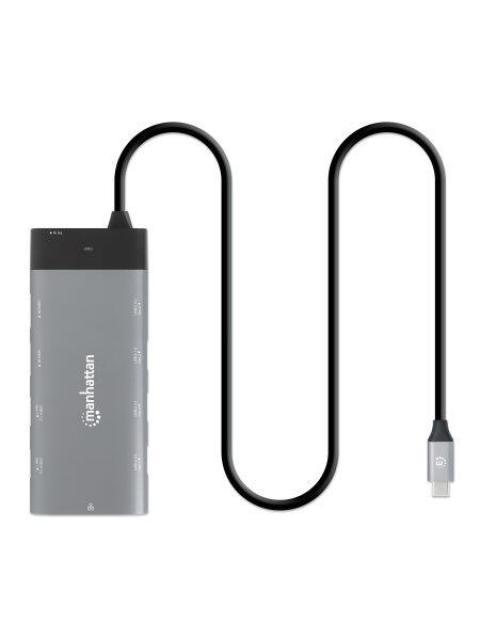 DOCKING USB-C 130714 2XHDMI 5XUSB-A USB-C USB-C PD GRIS