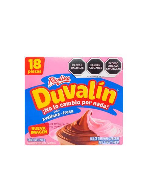 DUVALIN AVELLANA FRESA PAQUETE CON 18 PIEZAS DE 15 GR