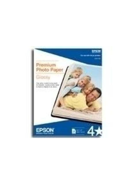 EPSON PAPEL FOTOGRAFICO BRILLANTE PREMIUM 256G-M² TAMANO POSTAL 100 HOJAS