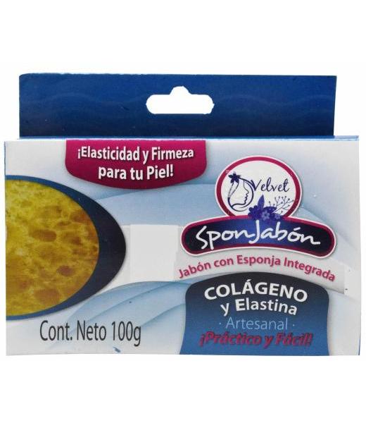 ESPONJABON COLAGENO Y ELASTINA 100 G VELVET