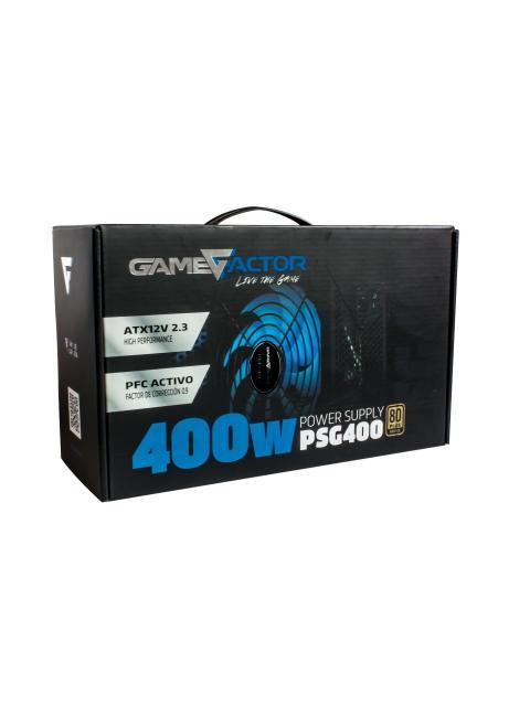 FUENTE DE PODER GAME FACTOR PSG400 400WATTS 80 PLUS BRONZE
