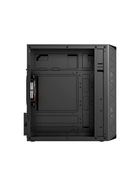 GABINETE ACTECK DOOM PRO CRYSTAL GI730 MINI-TOWER MICRO-ATX-MINI-ITX USB 2.0-3.0 CON FUENTE DE 600W 3 VENTILADORES INSTALADOS NEGRO