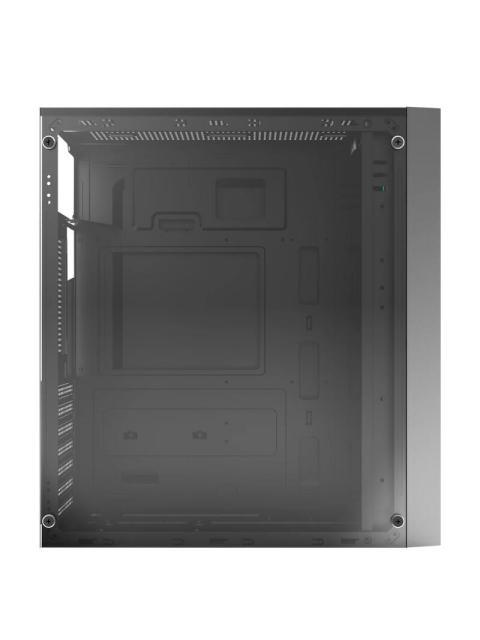 GABINETE ACTECK VIKEN GM434 CON VENTANA RGB MIDI-TOWER ATX-MICRO-ATX-MINI-ATX USB 2.0 CON FUENTE DE 500W SIN VENTILADORES INSTALADOS NEGRO