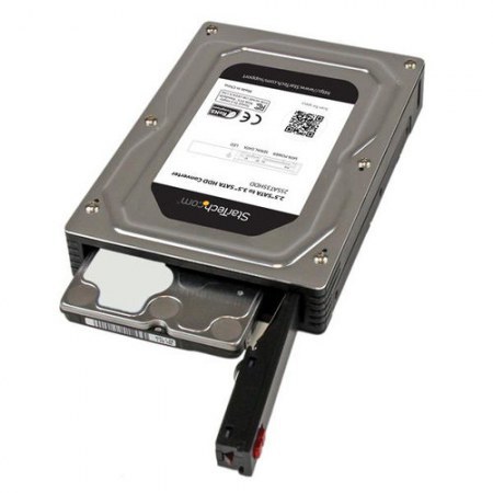STARTECH  GABINETE ADAPTADOR DE DISCO DURO O SSD 2.5 SATA HASTA 12.5MM DE ALTURA PARA BAHIA DE 3.5