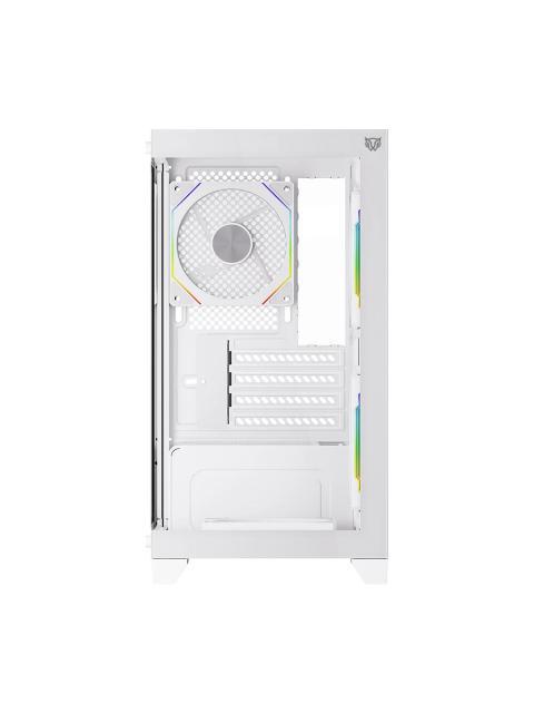 GABINETE BALAM RUSH TANK PERFORM 3600 MINI-TOWER MICRO-ATX-MINI-ITX USB 2.0-3.0 SIN FUENTE 4 VENTILADORES INSTALADOS BLANCO