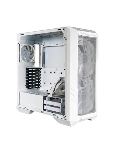 GABINETE COOLER MASTER MASTERBOX HAF 500 CON VENTANA ARGB MIDI TOWER ITX-MICRO-ATX-ATX-SSI CEB-E-ATX USB 3.0 SIN FUENTE BLANCO