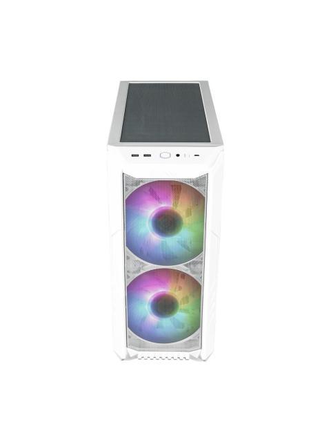 GABINETE COOLER MASTER MASTERBOX HAF 500 CON VENTANA ARGB MIDI TOWER ITX-MICRO-ATX-ATX-SSI CEB-E-ATX USB 3.0 SIN FUENTE BLANCO