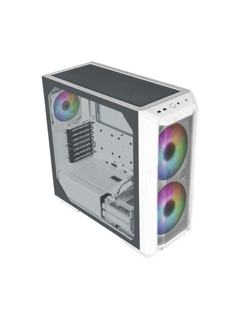 GABINETE COOLER MASTER MASTERBOX HAF 500 CON VENTANA ARGB MIDI TOWER ITX-MICRO-ATX-ATX-SSI CEB-E-ATX USB 3.0 SIN FUENTE BLANCO