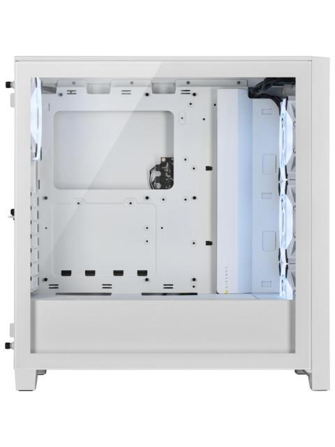 GABINETE CORSAIR ICUE 4000D RGB AIRFLOW CON VENTANA MIDI-TOWER ATX USB 3.2 SIN FUENTE 3 VENTILADORES RGB INSTALADOS BLANCO