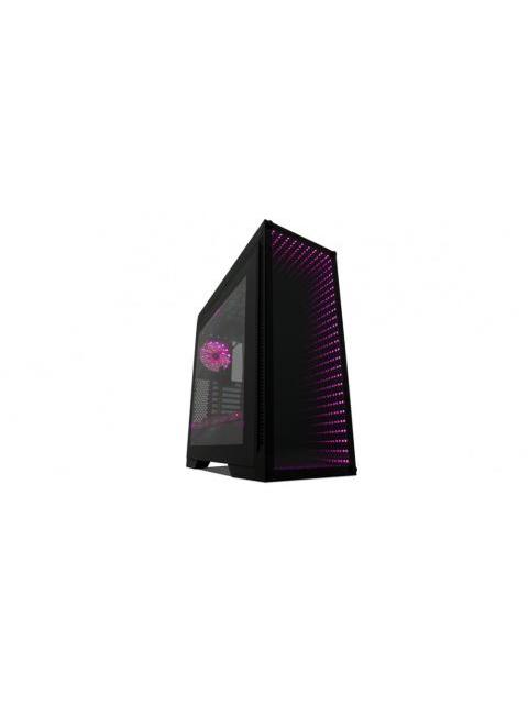 GABINETE GAME FACTOR CSG601 CON VENTANA RGB FULL-TOWER ATX-E-ATX-MICRO-ATX-MINI-ITX USB 2.0-3.0 SIN FUENTE 1 VENTILADOR INSTALADO NEGRO