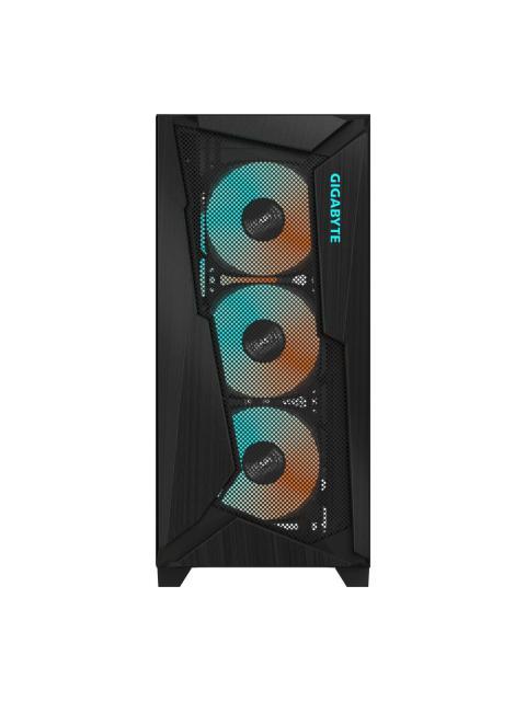 GABINETE GIGABYTE C301 GLASS CON VENTANA MIDI-TOWER ATX-E-ATX-MICRO-ATX-MINI-ITX USB 3.0-USB-C SIN FUENTE 4 VENTILADORES INSTALADOS ARGB NEGRO
