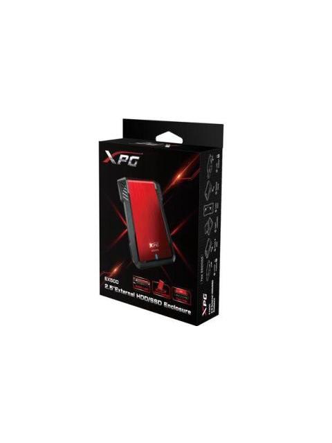 GABINETE PARA DISCO ADATA XPG EX500 - SATA 3.0 USB 3.1 2.5 ROJO