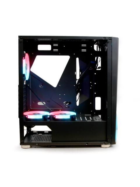 GABINETE YEYIAN ARMAGEDDON 2200 MOD CON VENTANA RGB FULL-TOWER ATX USB 3.0 SIN FUENTE 3 VENTILADORES RGB INSTALADOS NEGRO
