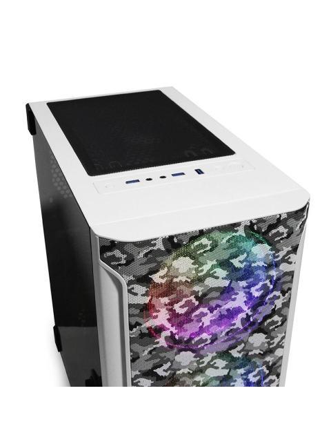 GABINETE YEYIAN HOLLOW 2500 MIDI-TOWER ATX-EATX-MICRO-ATX-MINI-ITX USB 3.0 SIN FUENTE 3 VENTILADORES INSTALADOS NEGRO-BLANCO