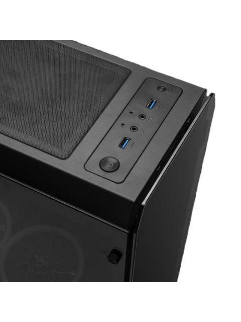 GABINETE YEYIAN KRYPTON CON VENTANA MIDI TOWER ATX-MICRO-ATX USB 3.0 SIN FUENTE 3 VENTILADORES INSTALADOS ARGB NEGRO