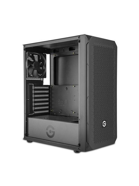 GETTTECH GABINETE GAMER MEDIA TORRE CON PANEL FRONTAL MALLA ATX-MICROATX-MINI ITX 1 VENTILADOR USB 2.0-3 0 COLOR BLANCO MOD. GCMASGX101WH