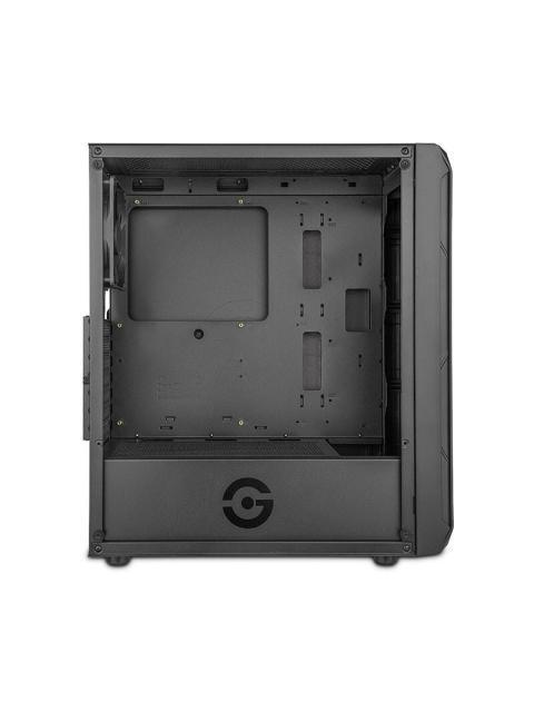 GETTTECH GABINETE GAMER MEDIA TORRE CON PANEL FRONTAL MALLA ATX-MICROATX-MINI ITX 1 VENTILADOR USB 2.0-3 0 COLOR BLANCO MOD. GCMASGX101WH