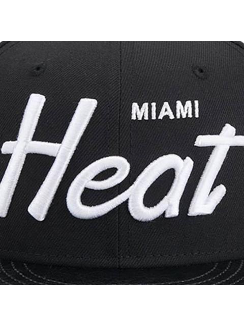 GORRA MIAMI HEAT NBA FAUX LEATHER 9FIFTY SNAPBACK NEGRO NEW ERA CAP