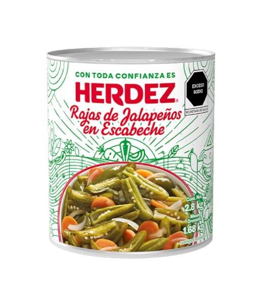 HERDEZ CHILE JALAPEÑO EN RAJAS 2.8 KG