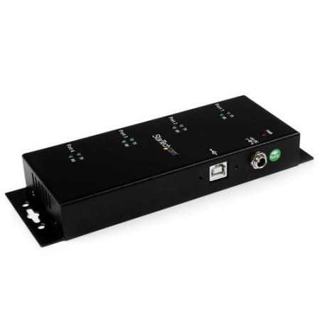 STARTECH  HUB CONCENTRADOR ADAPTADOR USB A SERIAL RS232 DB9 4 PUERTOS NEGRO