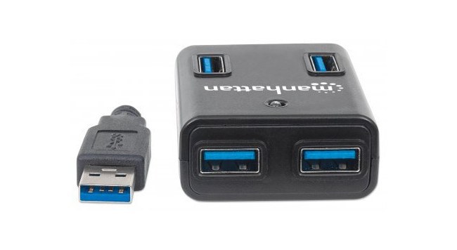 MANHATTAN HUB USB 3.0 DE SUPERVELOCIDAD 4X USB A 5000 MBIT-S - SIN FUENTE