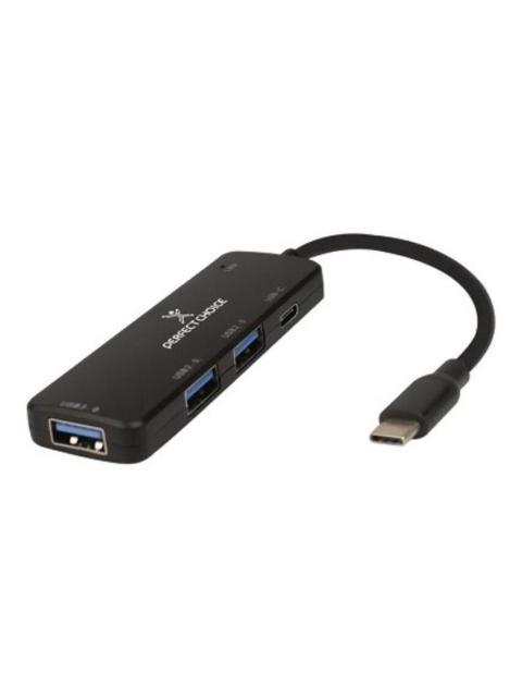 HUB USB PERFECT CHOICE USB-C M - USB-C H USB-A H 5 GBIT S