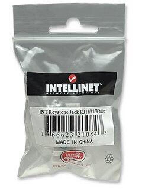 INTELLINET 210843 JACK PARA TELEFONIA DE IMPACTO RJ11-12 BLANCO