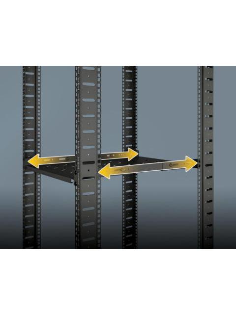 INTELLINET CHAROLA AJUSTABLE PARA RACK 19 1U 20 KG NEGRO