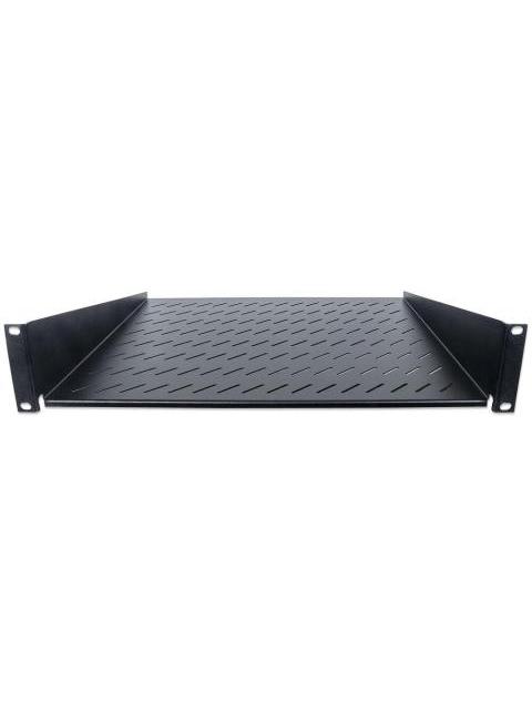 INTELLINET CHAROLA FIJA PARA RACK 40CM 2U HASTA 25KG NEGRO
