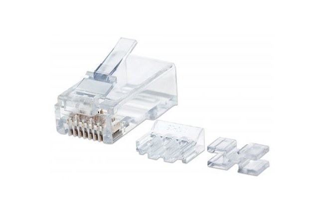 INTELLINET PLUG RJ-45 CAT6 UTP BOTE CON 80 PIEZAS TRANSPARENTES