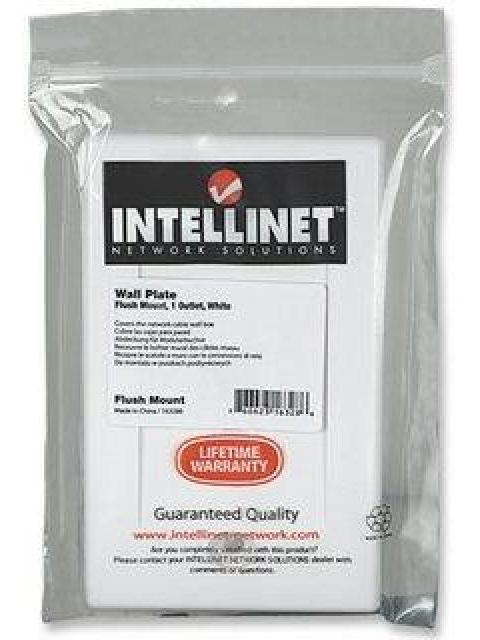 INTELLINET TAPA PARA CAJA (FACEPLATE) 163286 MONTAJE AL RAS 1 SALIDA BLANCO