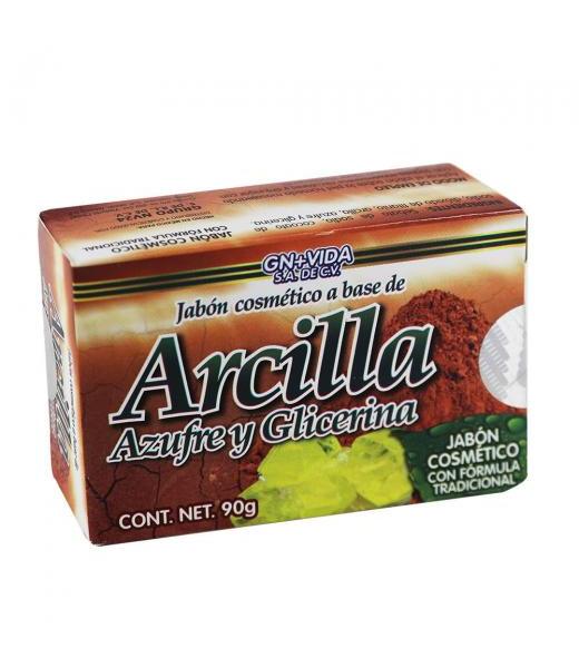 JABON ARCILLA AZUFRE Y GLICERINA 90GR GN+VIDA
