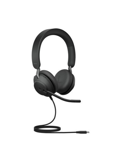 JABRA AUDIFONOS EVOLVE2 40 SE MS STEREO ALAMBRICO USB-C NEGRO