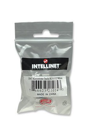 INTELLINET 210843 JACK PARA TELEFONIA DE IMPACTO RJ11-12 BLANCO