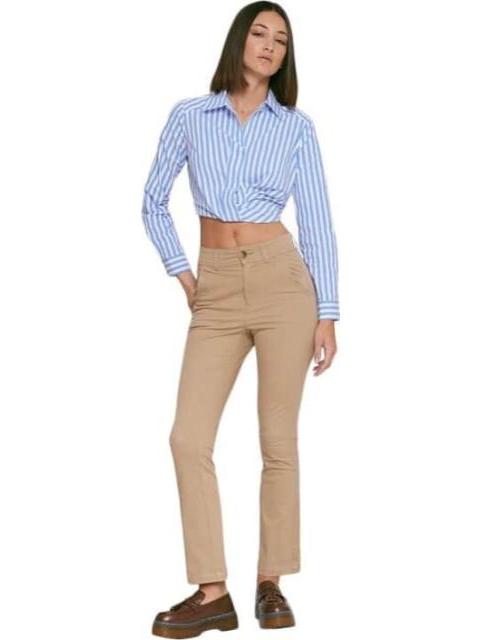 JEANS ACAMPANADO CINTURA ALTA BEIGE ATMOSPHERE DNM