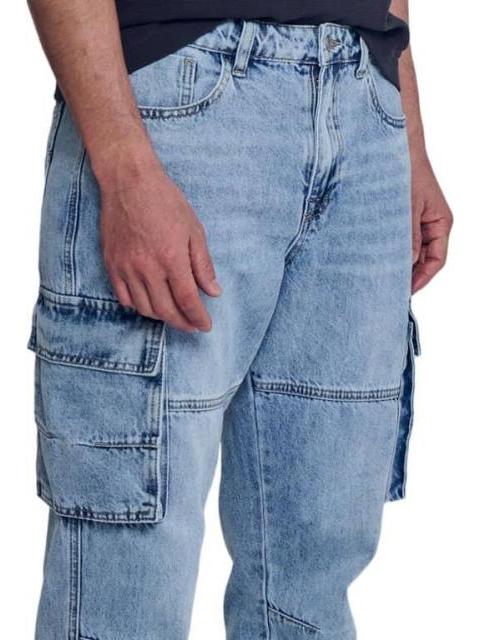 JEANS CARGO BLEACH HARD SODA
